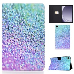 For Samsung Galaxy Tab A9+ PU Leather Stand Cover Pattern Printing Tablet Case with Auto Sleep / Wake - Sand