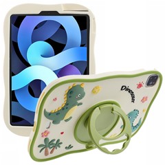For iPad Air (2020) / (2022) / iPad Pro 11 (2020) / (2021) / (2022) Case Kickstand Cartoon Dinosaur PC+Silicone Tablet Cover