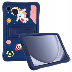 For Samsung Galaxy Tab A11 / A9 Case Kickstand Silicone + PC Astronaut Design Tablet Cover