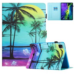 For iPad Air 11 (2026) / (2025) / (2024) / Air (2022) / (2020) / iPad Pro 11 (2022) / (2021) / (2020) Case Pattern Printing Leather Tablet Cover - Coconut Tree