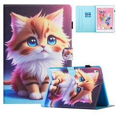 For iPad 10.2 (2019) / (2020) / iPad Air 10.5 inch (2019) / Pro 10.5-inch (2017) Case Leather Tablet Stand Cover - Yellow Cat