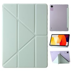 For Xiaomi Redmi Pad SE Case PU+Acrylic+TPU Stand Tablet Cover Auto Wake  /  Sleep Shockproof Case - Matcha Green