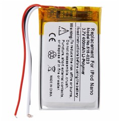 For iPod nano (1st Generation) 3.70V 400mAh  Li-Ion Polymer Battery Assembly Part (Encode: 616-0223) (Without Logo)