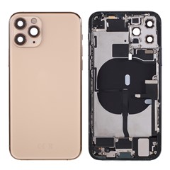 For iPhone 11 Pro OEM Disassembly Back Housing Faceplate without Battery - Gold
