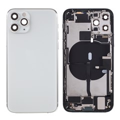 For iPhone 11 Pro OEM Disassembly Back Housing Faceplate without Battery - White