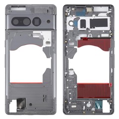 For Google Pixel 7 Pro 5G OEM Middle Plate Frame Replacement (Without Logo) - Black
