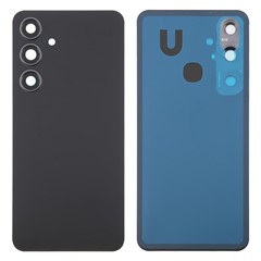 For Samsung Galaxy S24 FE Battery Housing with Adhesive Sticker+Camera Lens Cover - Black