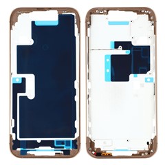 For iPhone 16 Pro Middle Plate Frame Mobile Phone Replacement Part (Without Logo) - Gold