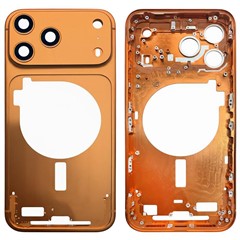 For iPhone 17 Pro Middle Plate Frame Mobile Phone Replacement Part (Without Logo) - Orange