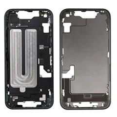For iPhone 16e Middle Plate Frame Mobile Phone Replacement Part (Without Logo) - Black