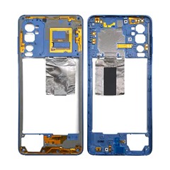 For Samsung Galaxy M52 5G Middle Plate Frame Mobile Phone Replacement Part (Without Logo) - Blue