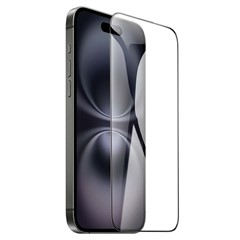 HOCO A999 for iPhone 16  /  15 Screen Protector 0.4mm Lithium Aluminium-silicon Glass Eye Protection HD Full Screen Film - Black
