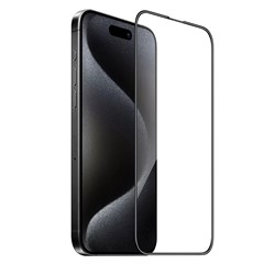 HOCO A12 Plus for iPhone 16 Pro Max Screen Protector 3D Full Coverage Nano Technology 0.33mm High Aluminium-silicon Glass Film - Black