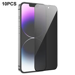 HOCO G15 10Pcs for iPhone 16 Plus  /  15 Plus Privacy Screen Protector Anti-Spy High Aluminium-silicon Glass Full Coverage Film - Black