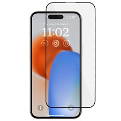 For iPhone 15 Plus Silk Printing High Aluminium-silicon Glass Film Anti-static Full Glue Full Screen Protector