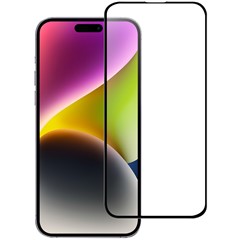 For iPhone 15 Pro Max Cell Phone Screen Protector Full Glue AGC Glass Screen Covering Film with Black Edge