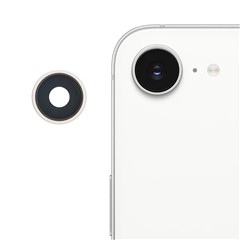 1 Set For iPhone 16e OEM Rear Camera Rim Lens Cover (without Logo) - White