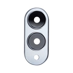 For Samsung Galaxy S25 Edge S937 OEM Back Camera Lens Ring Cover with Glass Lens (without Logo) - Silver