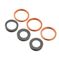 For iPhone 17 Pro OEM Back Camera Lens Ring Cover with Glass Lens (without Logo) - Orange