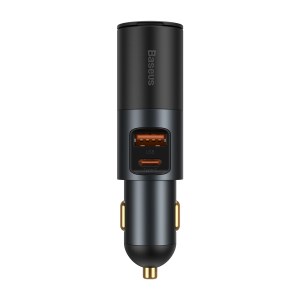 BASEUS Share Together USB+Type C Dual Port 120W Fast Charge Car Charger with Cigarette Lighter for 12-24V Car