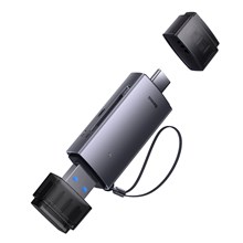 BASEUS Lite Series USB-A + Type-C to TF Card Reader Portable 2TB Large Capacity Card Reader Compatible with Phones Tablets Laptops