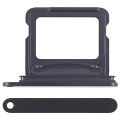 For iPhone 17 OEM Dual SIM Card Tray Holder Replacement Part (without Logo) - Black