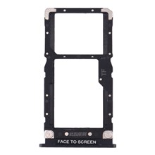 For Xiaomi Mi Pad 4 Dual SIM Cards + Single TF Card Tray Holder Replacement (without Logo) - Black
