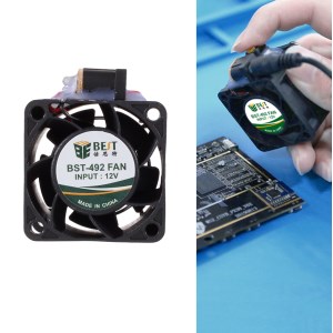 BEST BST-492 Fan 12V Mini Flow Cooling Fan for CUP Chip Circuit Board Glass Glue - US Plug