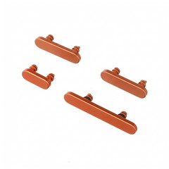 For iPhone 17 Pro OEM Side Buttons Set (Mute + Power + Volume Buttons) (without Logo) - Orange