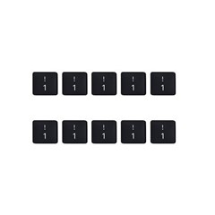 10Pcs Keycaps Number 1 Key (Danish Layout) for Macbook Air 13 inch (2018) A1932 / Macbook Pro 13 inch (2017) A1706 Laptop Keyboard