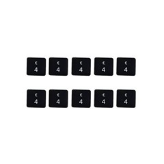 10Pcs Keycaps Number 4 Key (Danish Layout) for Macbook Air 13 inch (2018) A1932 / Macbook Pro 13 inch (2017) A1706 Laptop Keyboard