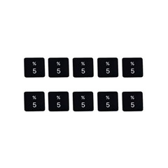 10Pcs Keycaps Number 5 Key (Danish Layout) for Macbook Air 13 inch (2018) A1932 / Macbook Pro 13 inch (2017) A1706 Laptop Keyboard