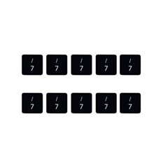 10Pcs Keycaps Number 7 Key (Danish Layout) for Macbook Air 13 inch (2018) A1932 / Macbook Pro 13 inch (2017) A1706 Laptop Keyboard