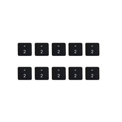 10Pcs Keycaps Number 2 Key (Danish Layout) for Macbook Air 13 inch (2020) A2179 / Macbook Pro 13 inch (2020) A2289 Laptop Keyboard