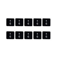 10Pcs Keycaps Number 6 Key (Danish Layout) for Macbook Air 13 inch (2020) A2179 / Macbook Pro 13 inch (2020) A2289 Laptop Keyboard
