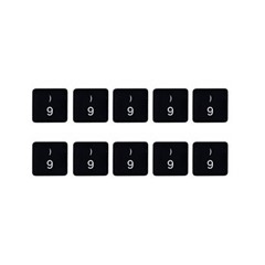10Pcs Keycaps Number 9 Key (Danish Layout) for Macbook Air 13 inch (2020) A2179 / Macbook Pro 13 inch (2020) A2289 Laptop Keyboard