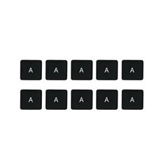 10Pcs Keycaps Letter A Key (Danish Layout) for Macbook Air 13 inch (2018) A1932 / Macbook Pro 13 inch (2017) A1706 Laptop Keyboard