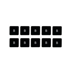10Pcs Keycaps Letter B Key (Danish Layout) for Macbook Air 13 inch (2018) A1932 / Macbook Pro 13 inch (2017) A1706 Laptop Keyboard