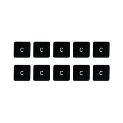 10Pcs Keycaps Letter C Key (Danish Layout) for Macbook Air 13 inch (2018) A1932 / Macbook Pro 13 inch (2017) A1706 Laptop Keyboard