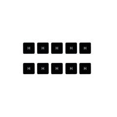 10Pcs Keycaps Letter H Key (Danish Layout) for Macbook Air 13 inch (2018) A1932 / Macbook Pro 13 inch (2017) A1706 Laptop Keyboard