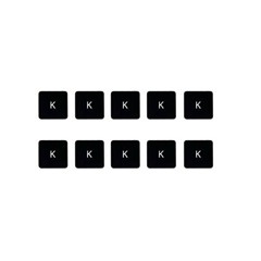 10Pcs Keycaps Letter K Key (Danish Layout) for Macbook Air 13 inch (2018) A1932 / Macbook Pro 13 inch (2017) A1706 Laptop Keyboard