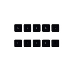 10Pcs Keycaps Letter L Key (Danish Layout) for Macbook Air 13 inch (2018) A1932 / Macbook Pro 13 inch (2017) A1706 Laptop Keyboard