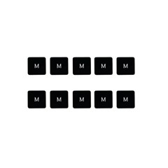 10Pcs Keycaps Letter M Key (Danish Layout) for Macbook Air 13 inch (2018) A1932 / Macbook Pro 13 inch (2017) A1706 Laptop Keyboard