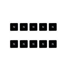 10Pcs Keycaps Letter N Key (Danish Layout) for Macbook Air 13 inch (2018) A1932  /  Macbook Pro 13 inch (2017) A1706 Laptop Keyboard