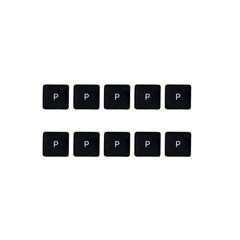 10Pcs Keycaps Letter P Key (Danish Layout) for Macbook Air 13 inch (2018) A1932 / Macbook Pro 13 inch (2017) A1706 Laptop Keyboard