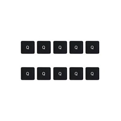 10Pcs Keycaps Letter Q Key (Danish Layout) for Macbook Air 13 inch (2018) A1932 / Macbook Pro 13 inch (2017) A1706 Laptop Keyboard
