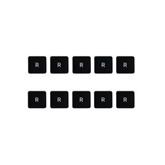 10Pcs Keycaps Letter R Key (Danish Layout) for Macbook Air 13 inch (2018) A1932 / Macbook Pro 13 inch (2017) A1706 Laptop Keyboard