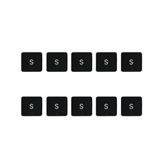 10Pcs Keycaps Letter S Key (Danish Layout) for Macbook Air 13 inch (2018) A1932 / Macbook Pro 13 inch (2017) A1706 Laptop Keyboard