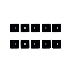 10Pcs Keycaps Letter U Key (Danish Layout) for Macbook Air 13 inch (2018) A1932 / Macbook Pro 13 inch (2017) A1706 Laptop Keyboard