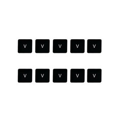 10Pcs Keycaps Letter V Key (Danish Layout) for Macbook Air 13 inch (2018) A1932 / Macbook Pro 13 inch (2017) A1706 Laptop Keyboard